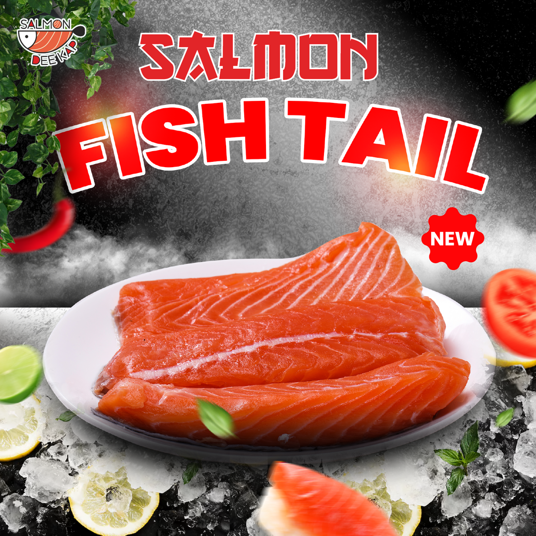 Freshly Frozen Salmon Tail Salmon Dee Kap