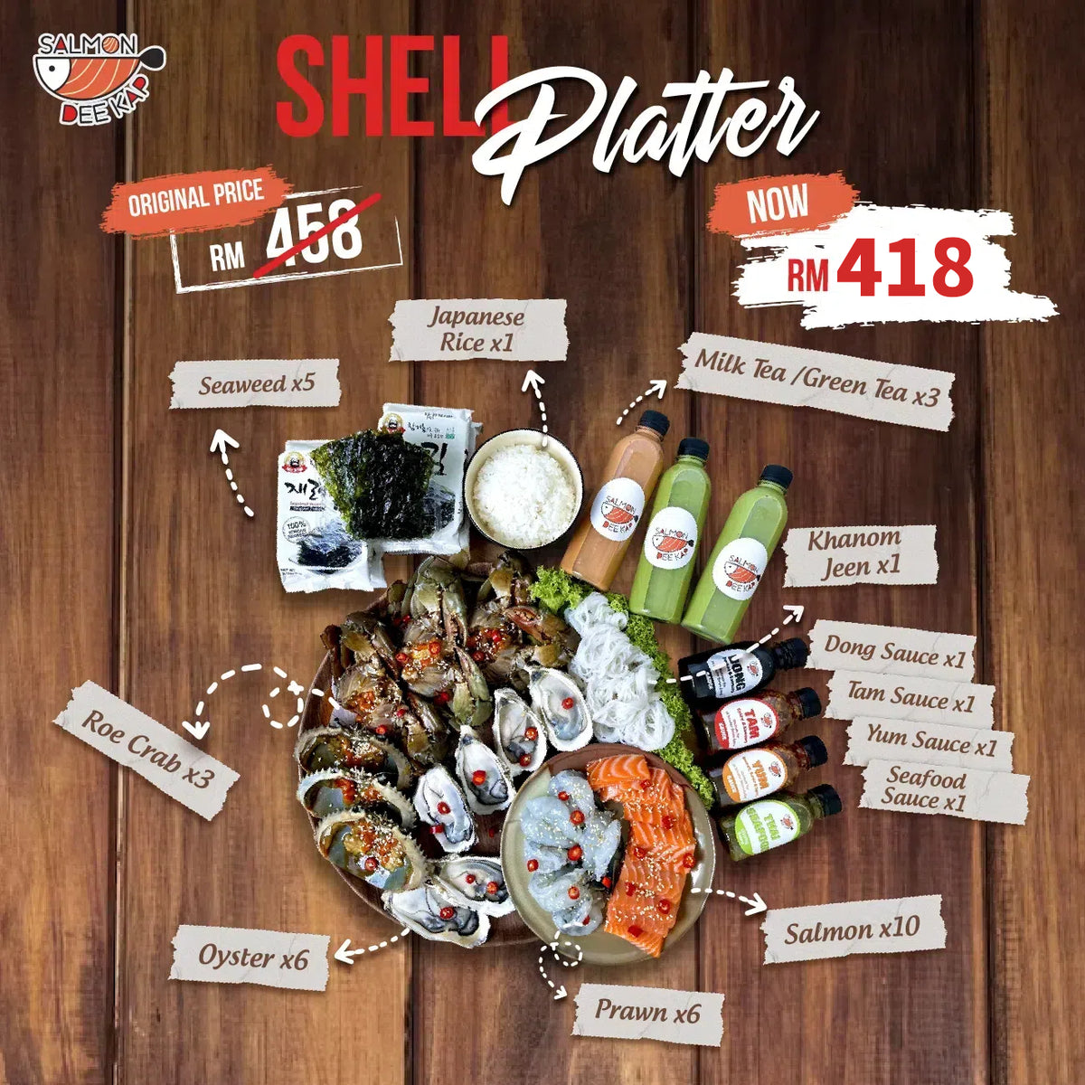 Shell Dee Shell Platter (Crab Seasonal) – Salmon Dee Kap